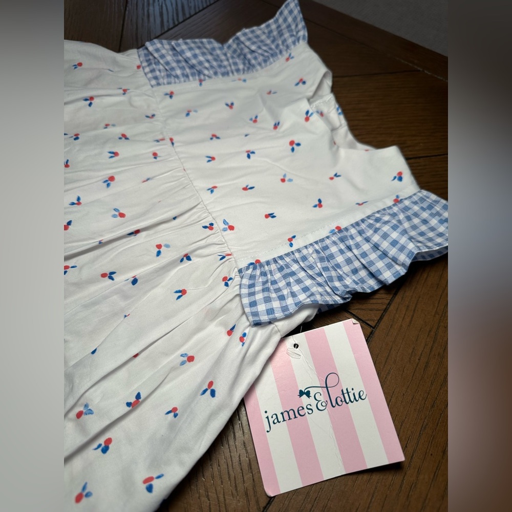 James & Lottie Cherry Dress- Brand New - Picture 2 of 3